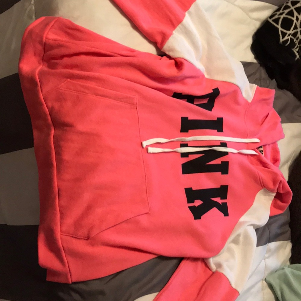 White and Pink Sweatshirt